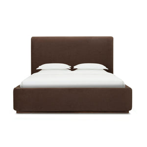 Filly upholstered bed in Velvet Coffee with curved headboard | InSTYLE Home & Rugs