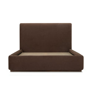 Filly upholstered bed in Velvet Coffee with curved headboard | InSTYLE Home & Rugs