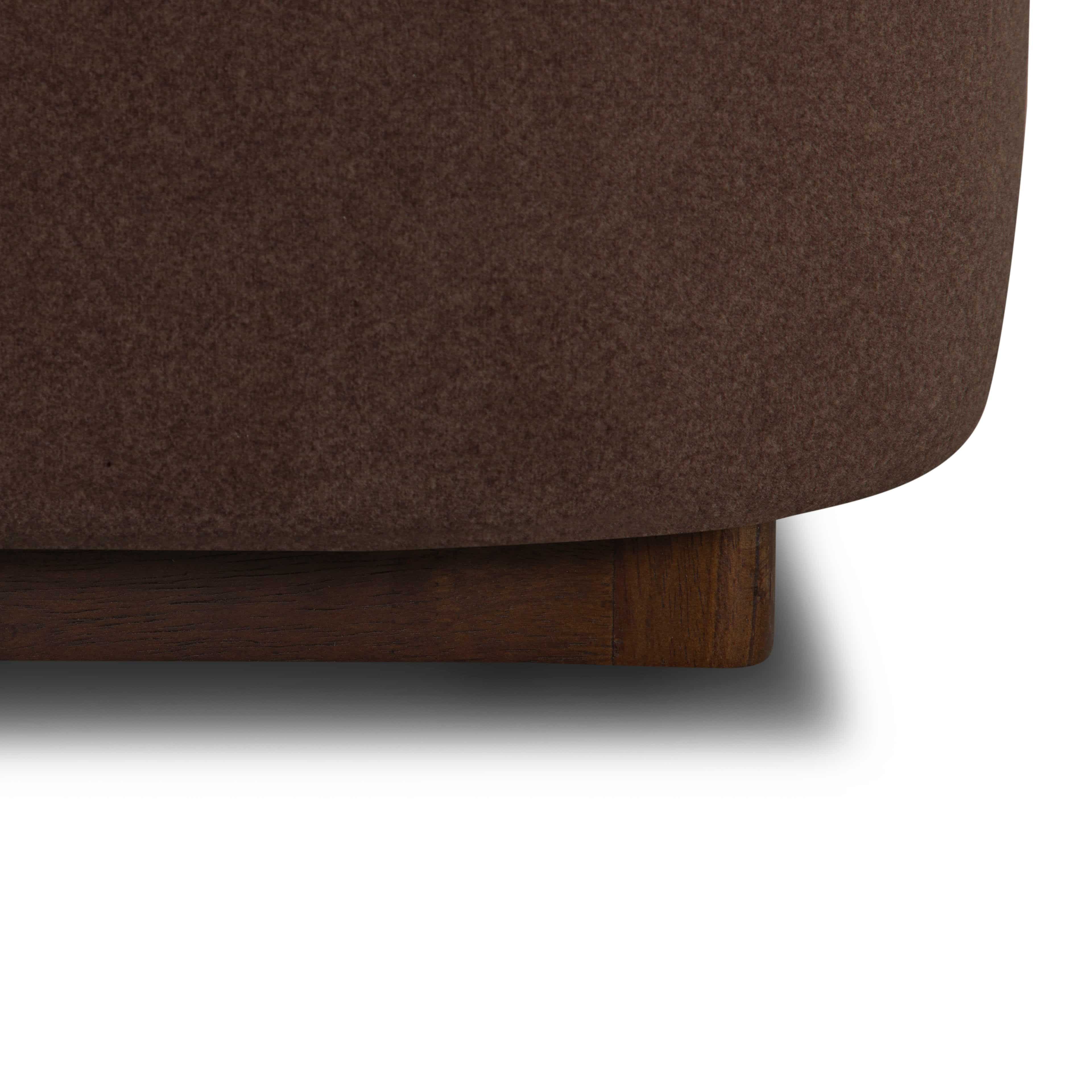 Filly upholstered bed in Velvet Coffee with curved headboard | InSTYLE Home & Rugs