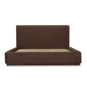 Filly upholstered bed in Velvet Coffee with curved headboard | InSTYLE Home & Rugs