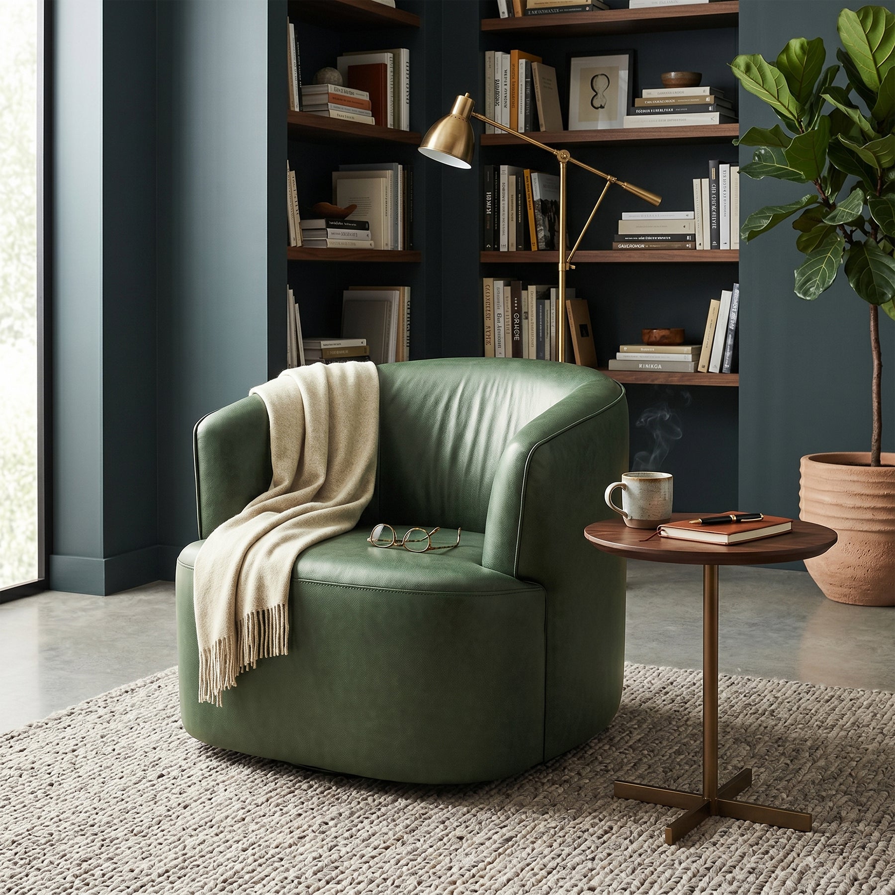Fireside Swivel Club Chair - durable construction for long-lasting use | Image 2 | InSTYLE Home & Rugs