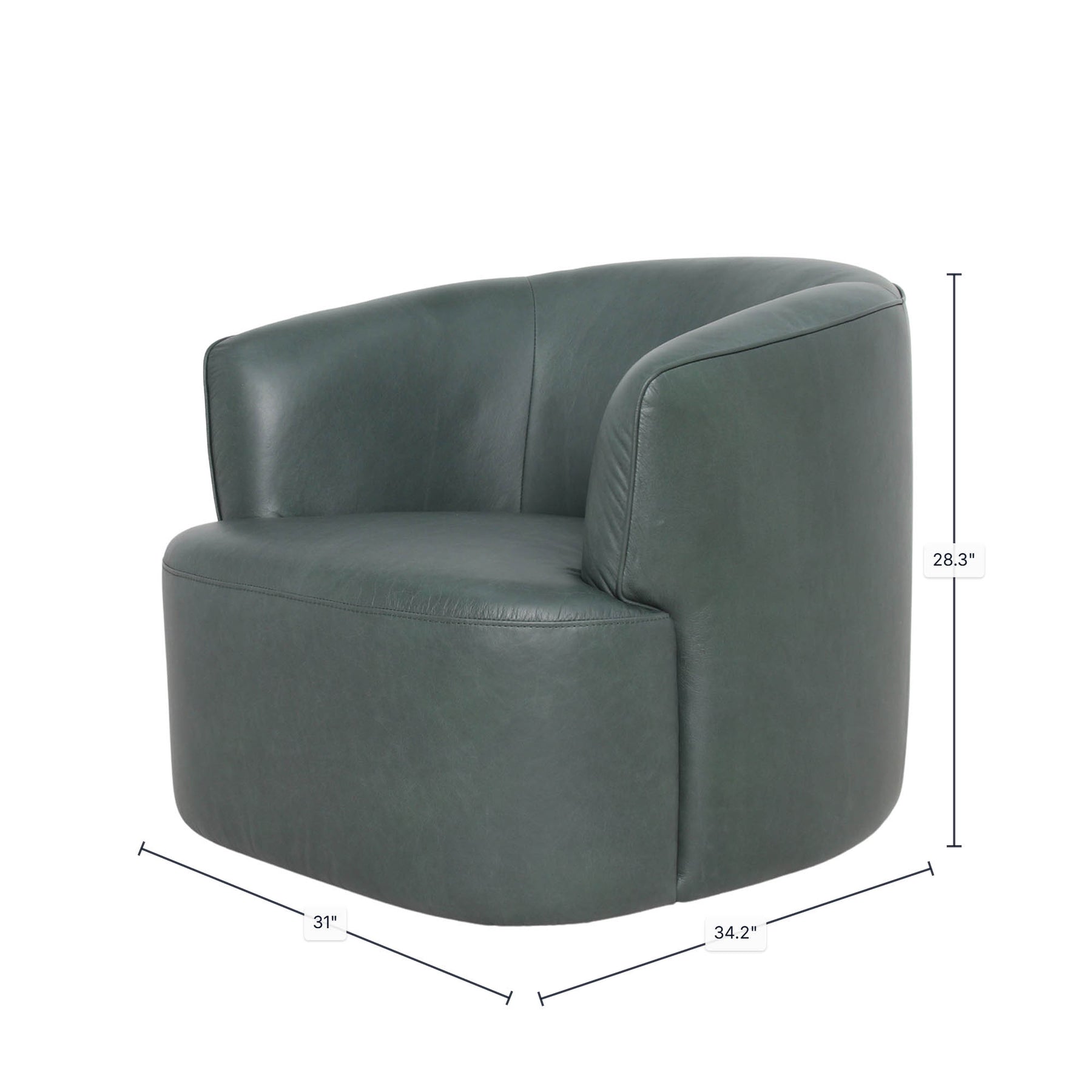 Fireside Swivel Club Chair - comfortable seating for dining and office spaces | Image 3 | InSTYLE Home & Rugs