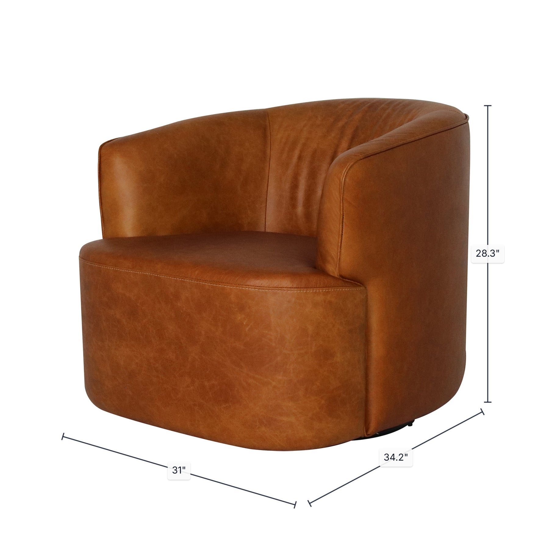 Fireside Swivel Club Chair - durable construction for long-lasting use | Image 3 | InSTYLE Home & Rugs