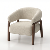 Foley Accent Chair in ecru fabric with solid wood legs | InSTYLE Home & Rugs