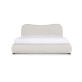 Fox Bed — Buff Upholstered Bed with Curved Headboard - buff upholstered bed with a gently curved headboard | Image 1 | InSTYLE Home & Rugs