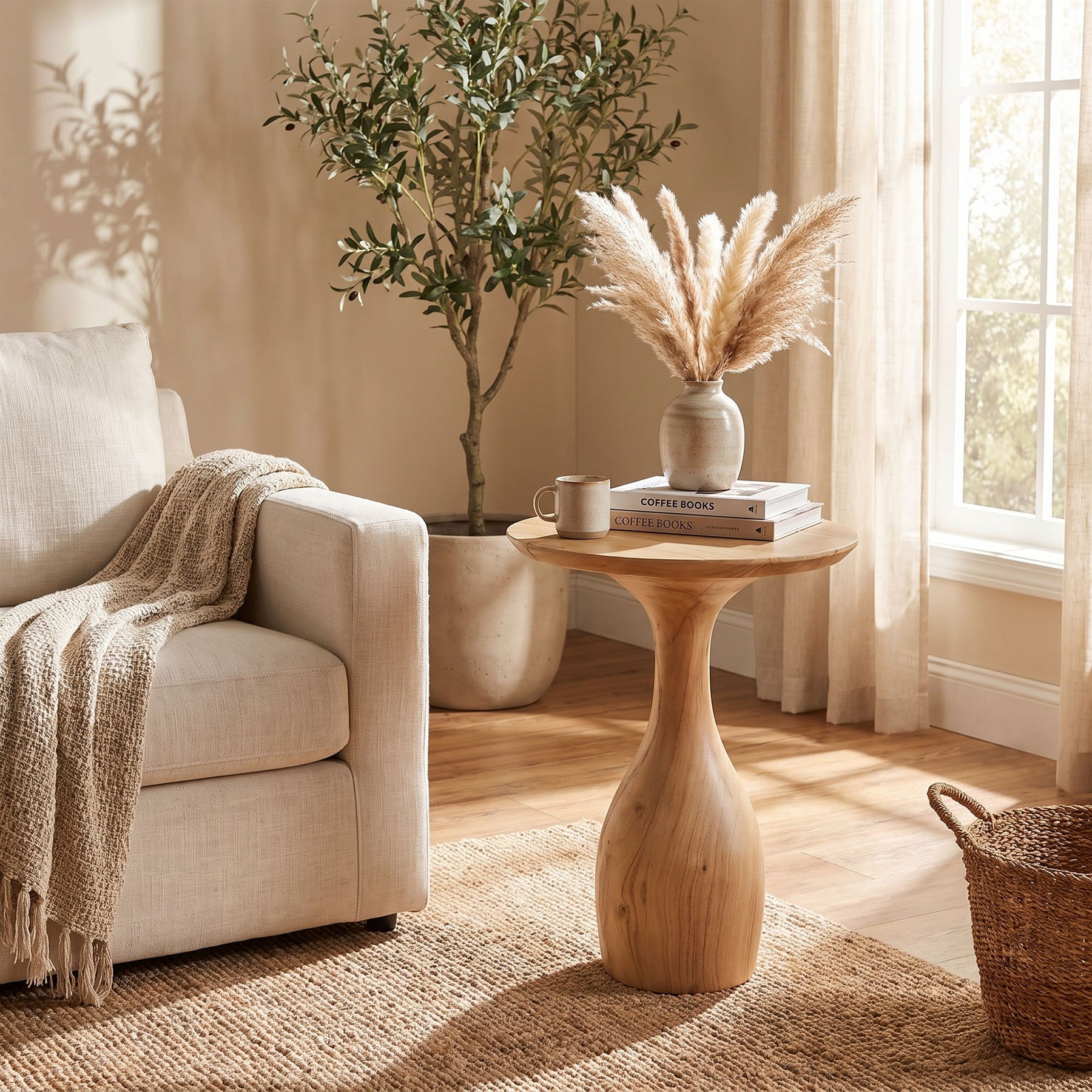 Swirl Side Table - perfect for holding drinks, lamps, and other essentials | Image 2 | InSTYLE Home & Rugs