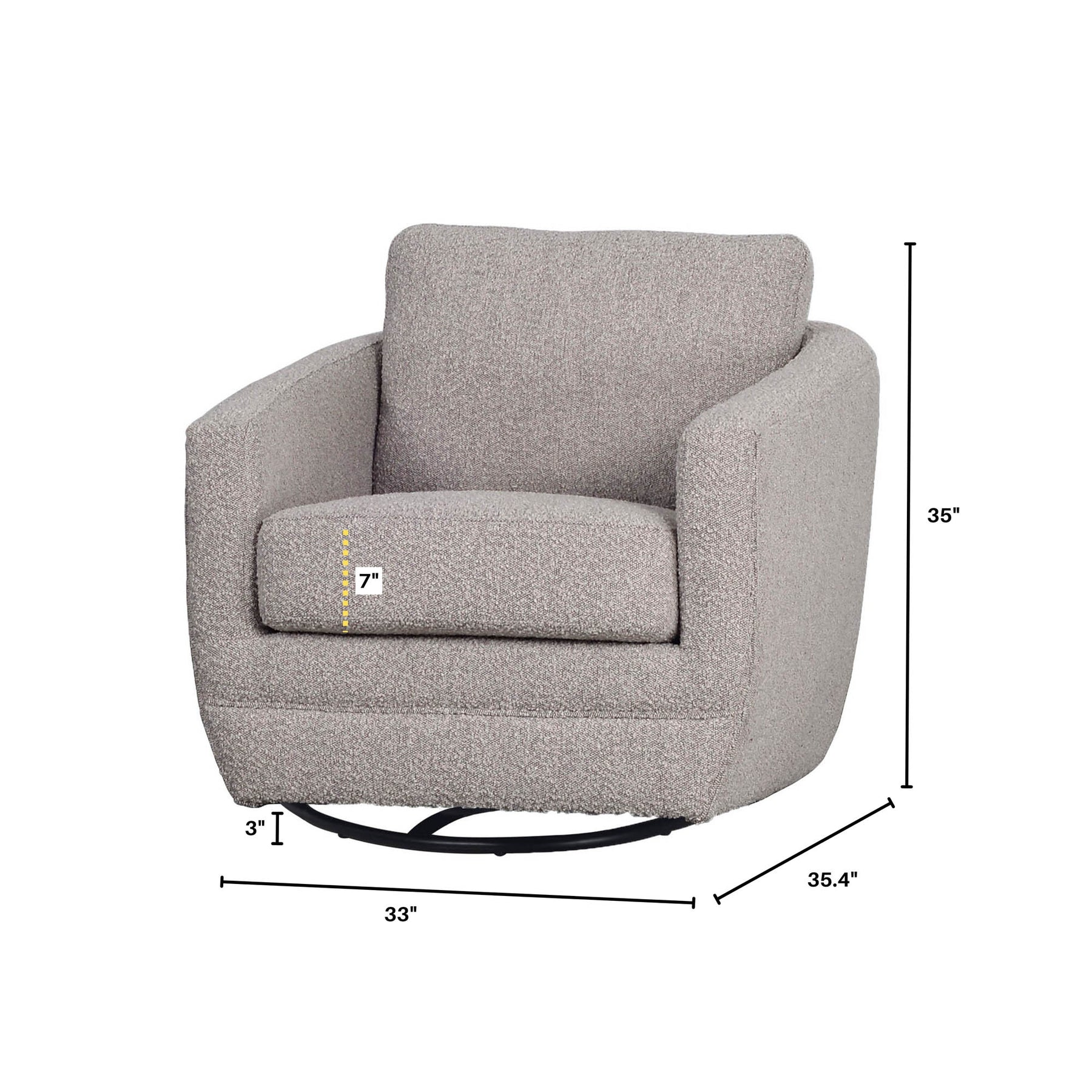 Baltimo Swivel Glider - durable construction for long-lasting use | Image 3 | InSTYLE Home & Rugs
