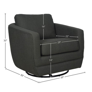 Baltimo Swivel Glider - comfortable seating for dining and office spaces | Image 3 | InSTYLE Home & Rugs