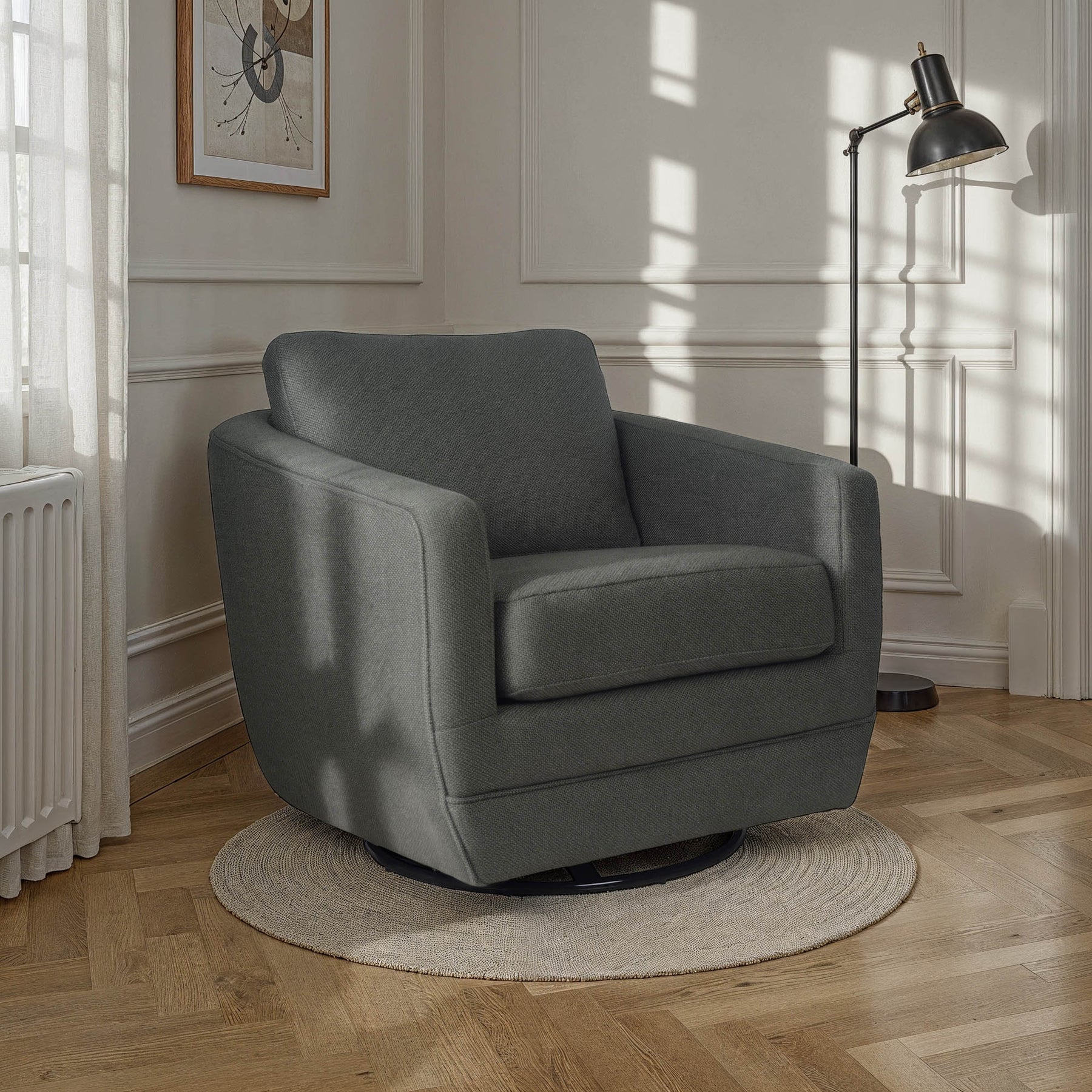 Baltimo Swivel Glider - comfortable seating for dining and office spaces | Image 2 | InSTYLE Home & Rugs