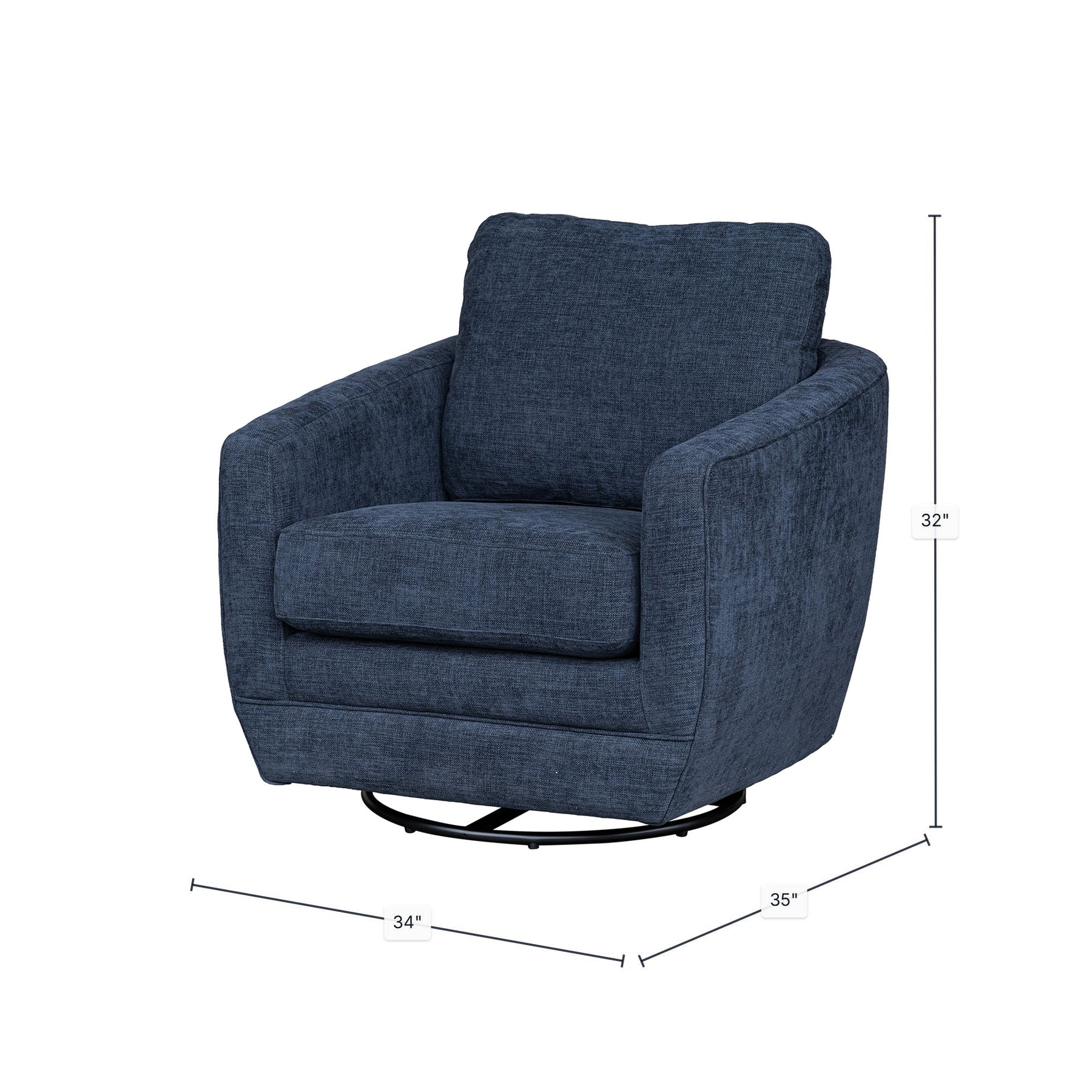 Baltimo Swivel Glider - cozy armchair for reading and relaxation | Image 3 | InSTYLE Home & Rugs