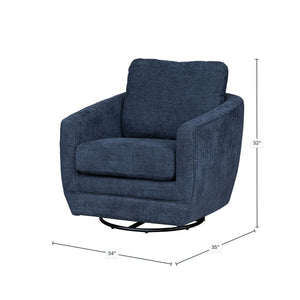 Baltimo Swivel Glider - cozy armchair for reading and relaxation | Image 3 | InSTYLE Home & Rugs