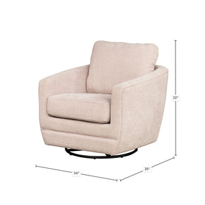Baltimo Swivel Glider - modern accent armchair for stylish interiors | Image 3 | InSTYLE Home & Rugs