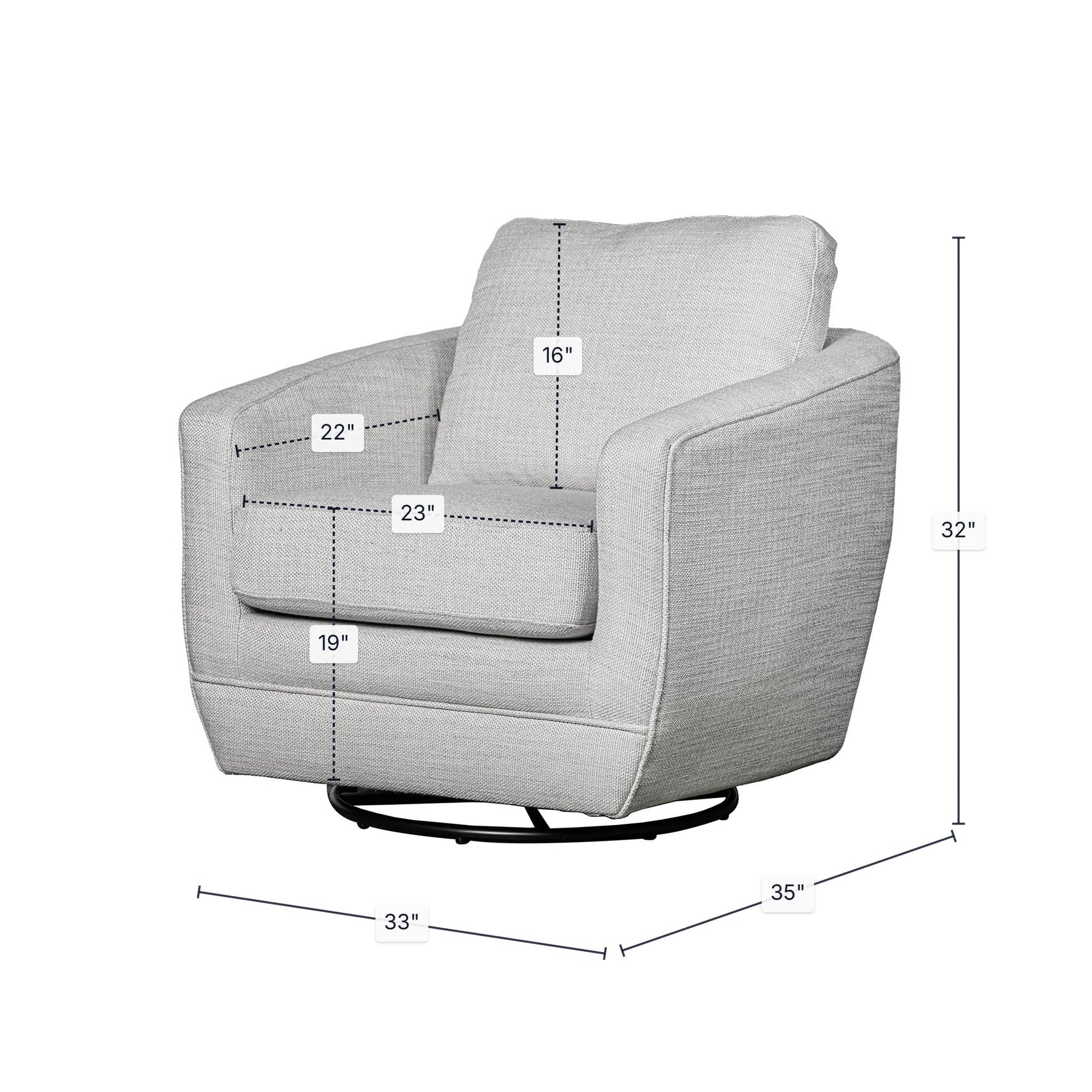 Baltimo Swivel Glider - variety of styles from classic to contemporary | Image 3 | InSTYLE Home & Rugs