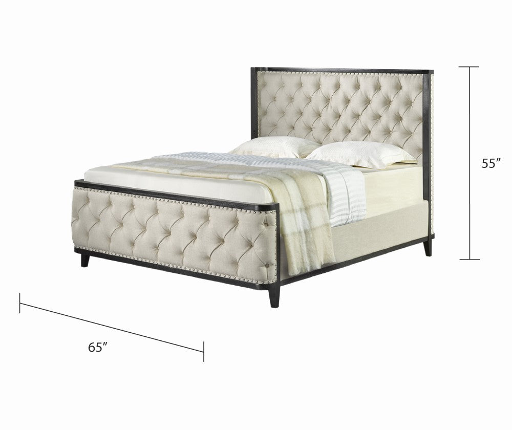 SWIRE BED QUEEN - modern slate bed | Image 1 | InSTYLE Home & Rugs