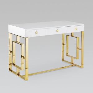 BACCARAT Wood Top Desk GY-DE-7948G Gold - maximize your workspace comfort and efficiency | Image 2 | InSTYLE Home & Rugs