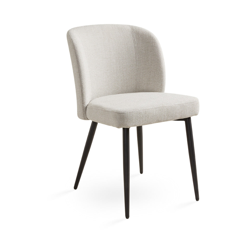 Fortina Dining Chair Silex Beige Linen Black Legs | InSTYLE Home & Rugs