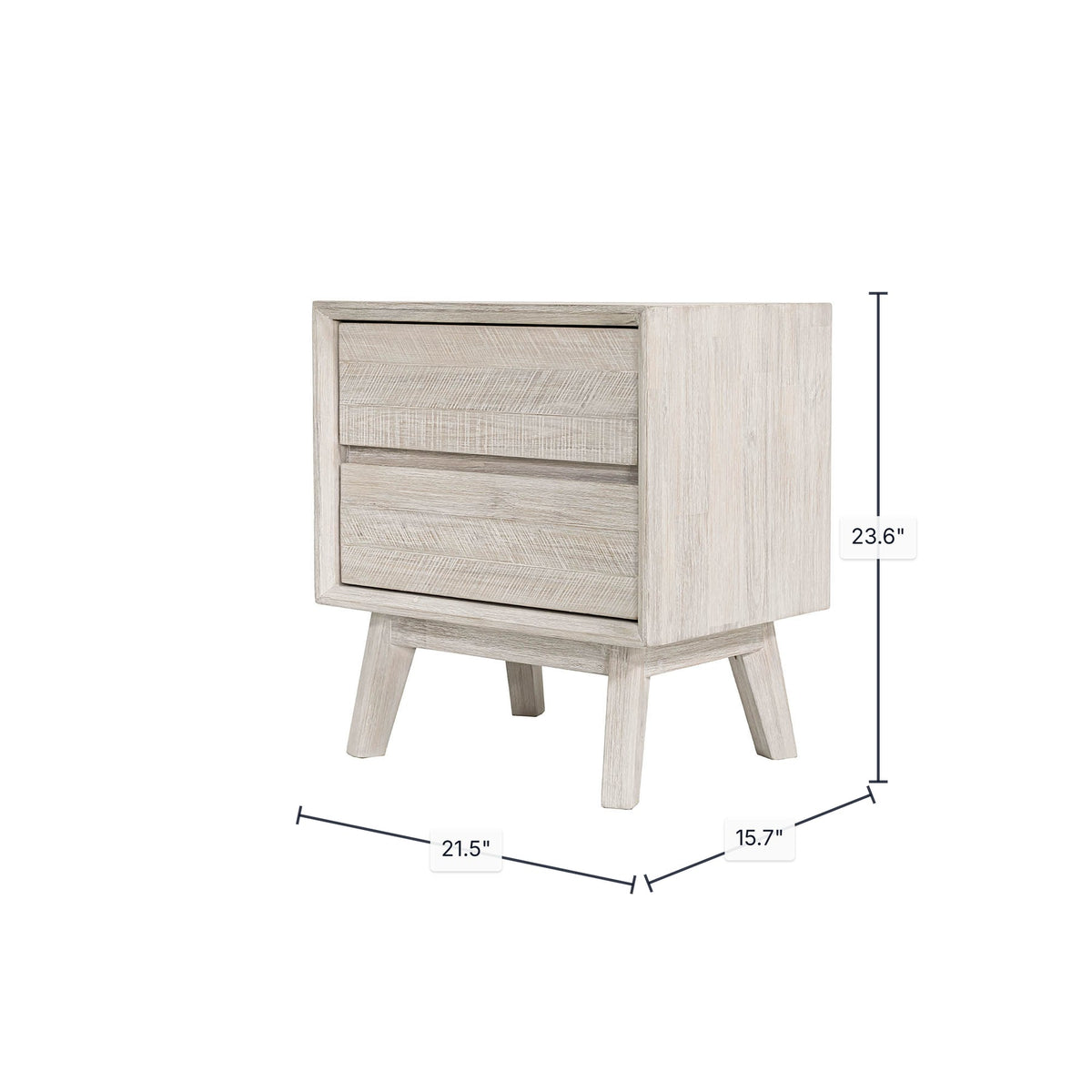 Gia 2 Drawer Nightstand - modern storage for your bedside | Image 3 | InSTYLE Home & Rugs