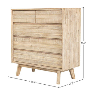 Gia 5 Drawer Chest - durable drawer with smooth glide mechanism for daily use | Image 3 | InSTYLE Home & Rugs
