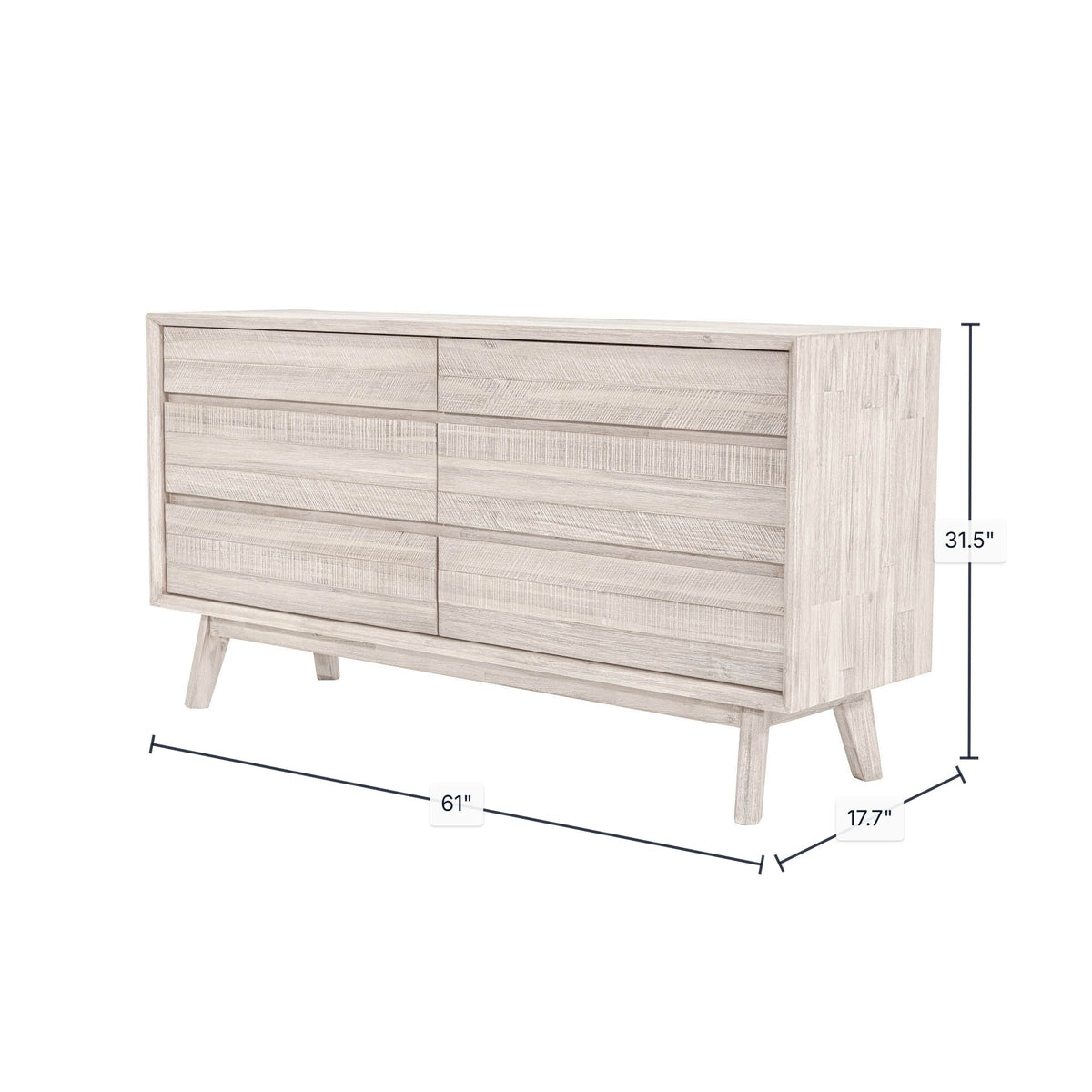 Gia 6 Drawer Dresser - sleek storage solutions for bedrooms | Image 3 | InSTYLE Home & Rugs