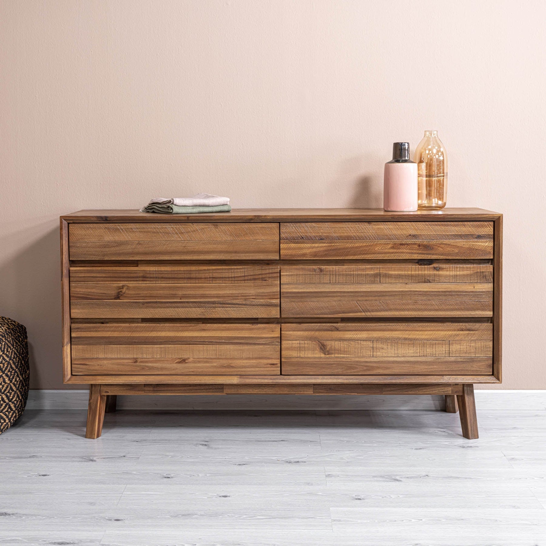 Gia 6 Drawer Dresser - stylish dresser with modern flair | Image 2 | InSTYLE Home & Rugs
