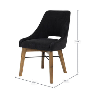 Gia Curved Dining Chair - comfortable dining experience | Image 3 | InSTYLE Home & Rugs