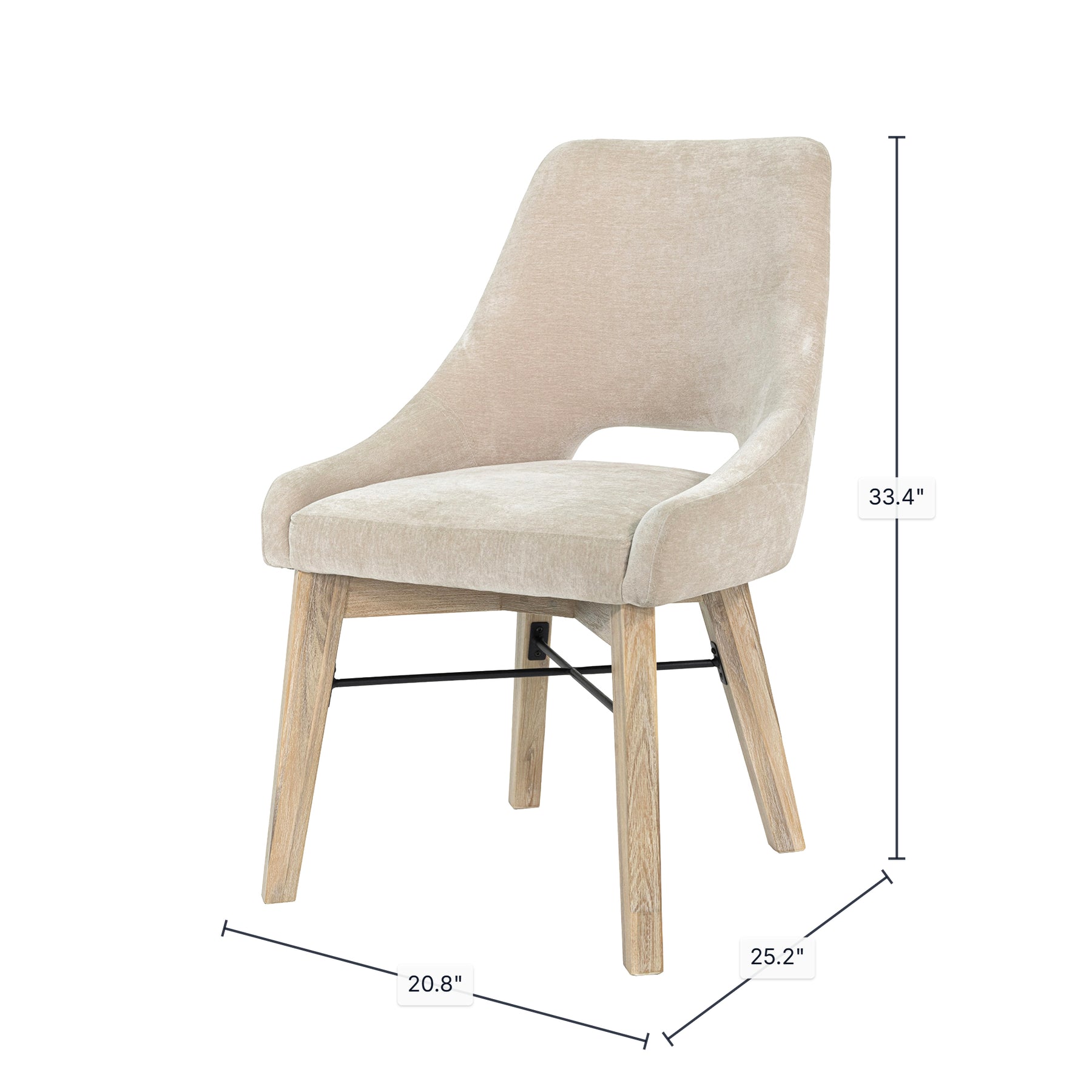 Gia Curved Dining Chair - comfortable dining experience | Image 3 | InSTYLE Home & Rugs