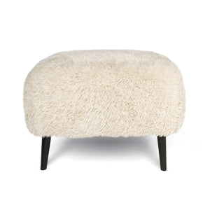 Ginger Square Ottoman — Downy Cream Upholstered Ottoman - generously sized square ottoman in downy cream | Image 1 | InSTYLE Home & Rugs