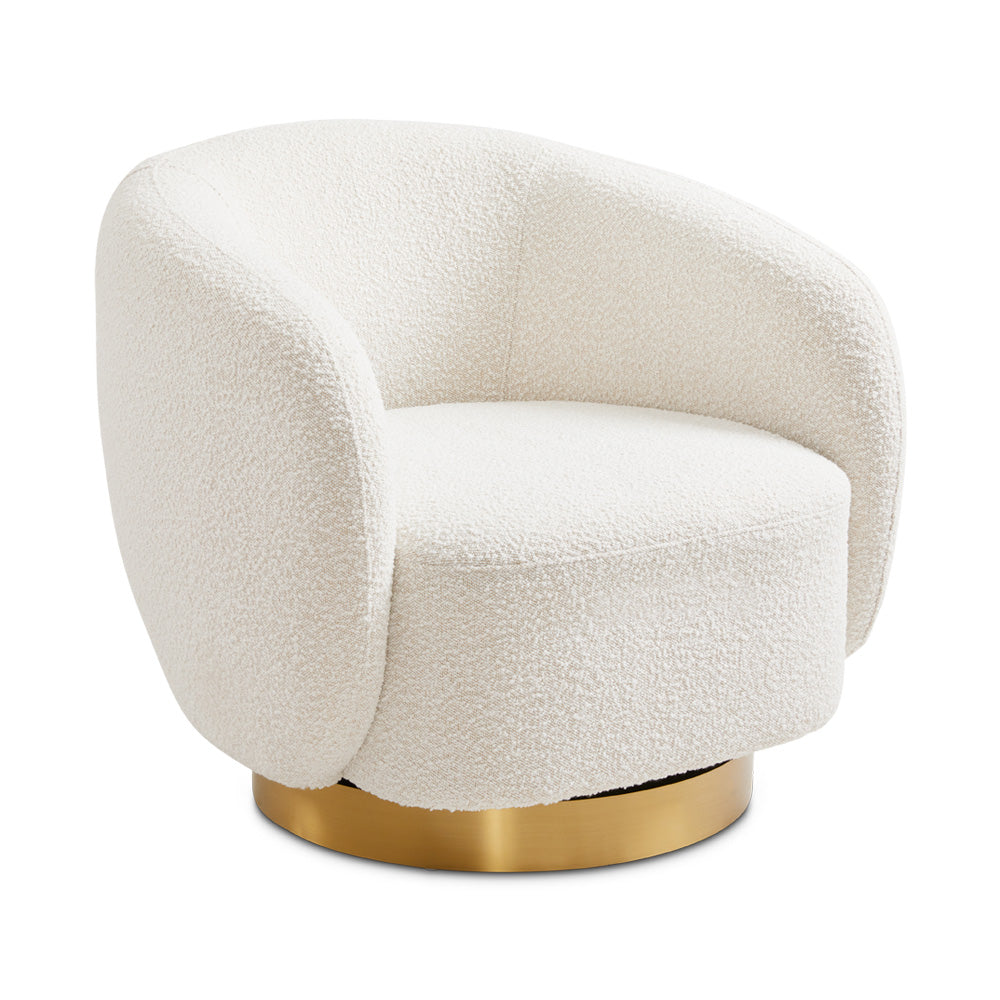 Aspen Gold Accent Chair BOUCLE () fabric MT GOLDEN SS11 base - modern gold table base | Image 1 | InSTYLE Home & Rugs
