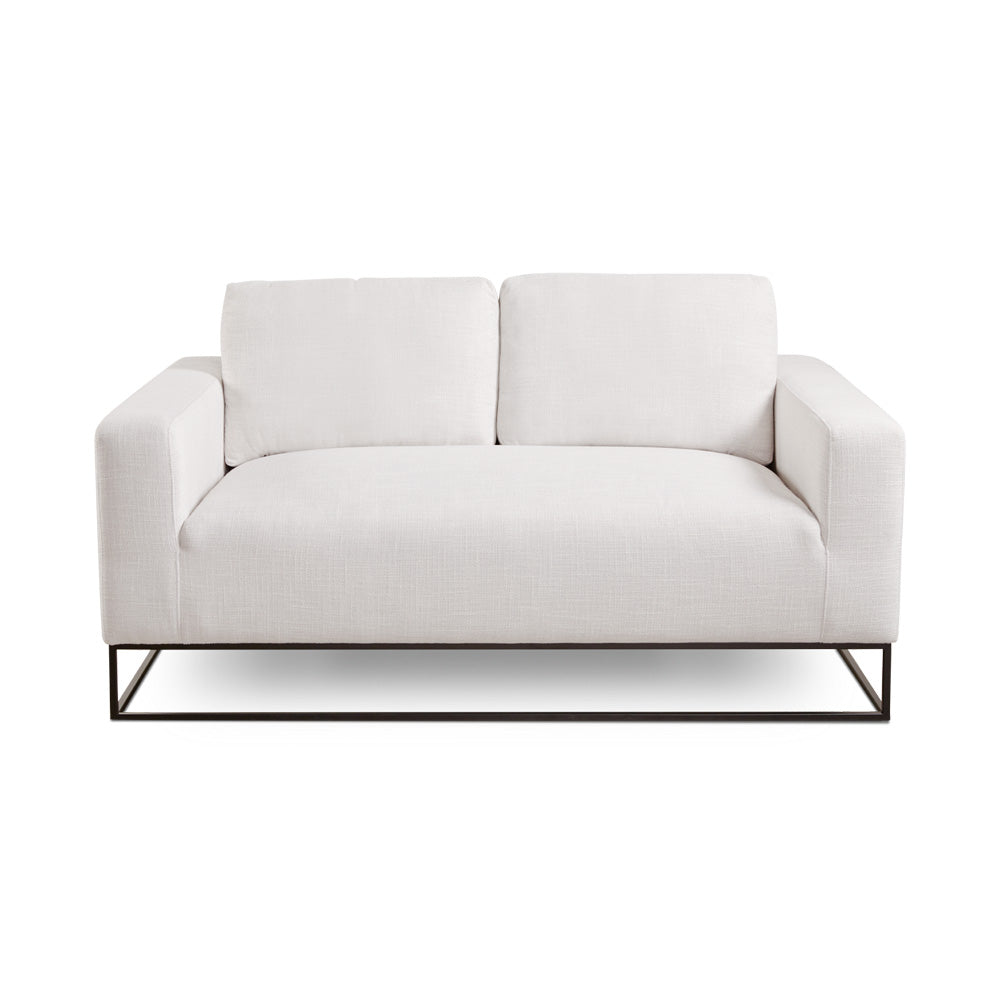 FRANKLIN 2 seater Grey Linen BLACK LEGS | InSTYLE Home & Rugs