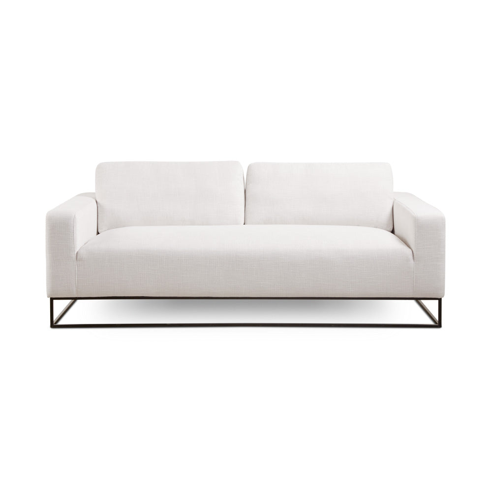 FRANKLIN 3 seater Grey Linen BLACK LEGS | InSTYLE Home & Rugs