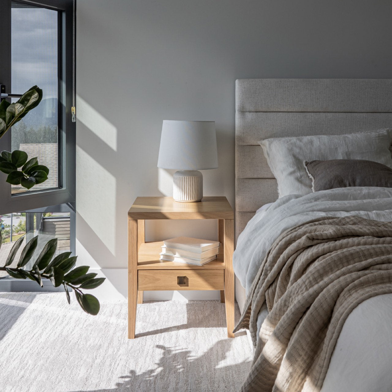 Hara 1 Drawer Accent Table - functional accent table with unique design for any room | Image 9 | InSTYLE Home & Rugs