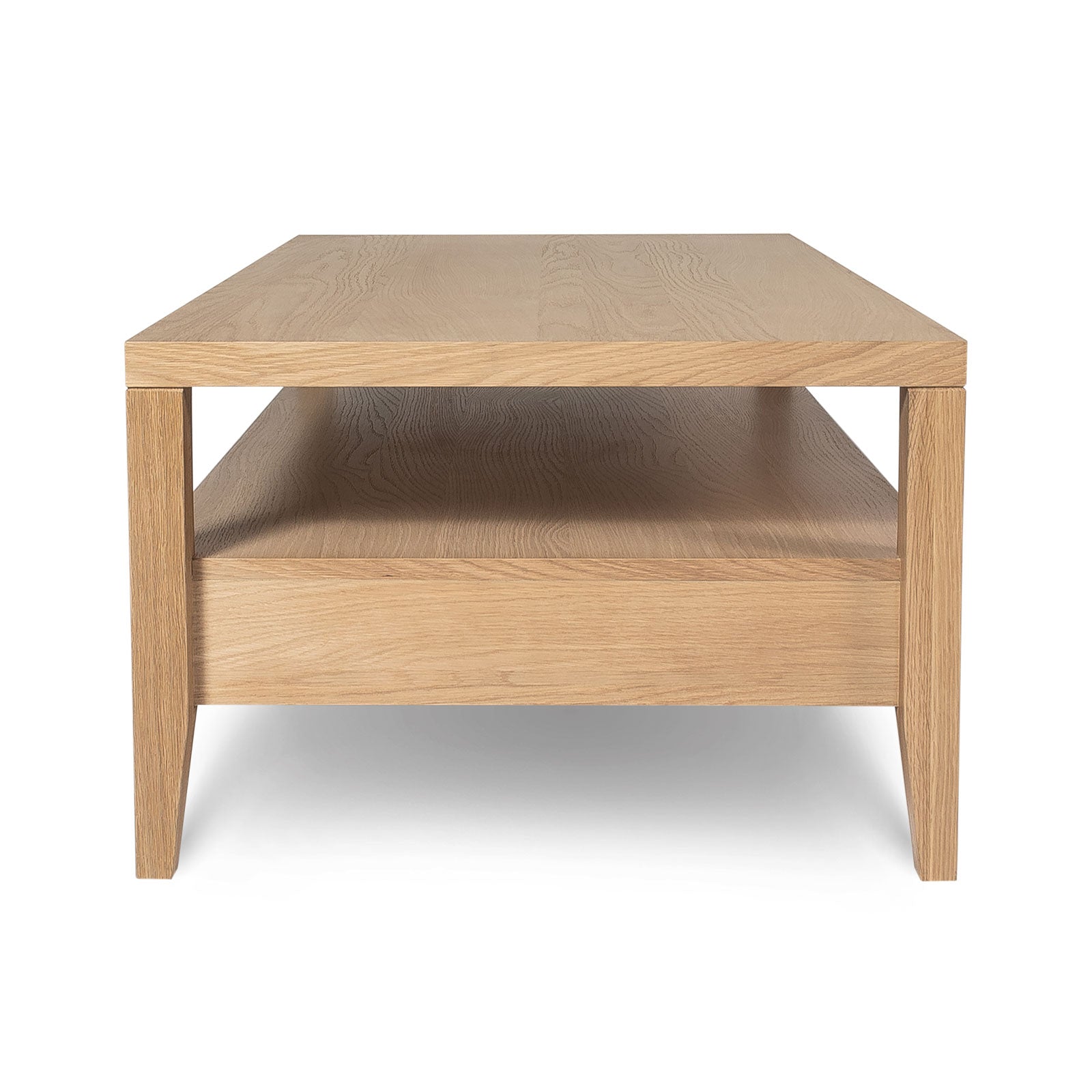 Hara Coffee Table in natural oak with drawer and brushed gold hardware | InSTYLE Home & Rugs
