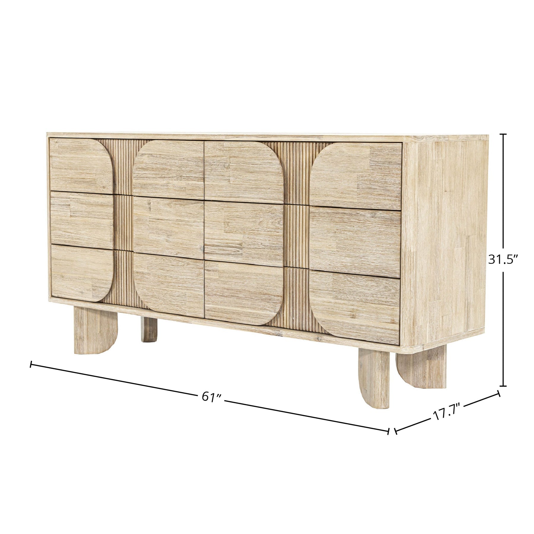 Haru 6 Drawer Dresser - sleek storage solutions for bedrooms | Image 3 | InSTYLE Home & Rugs