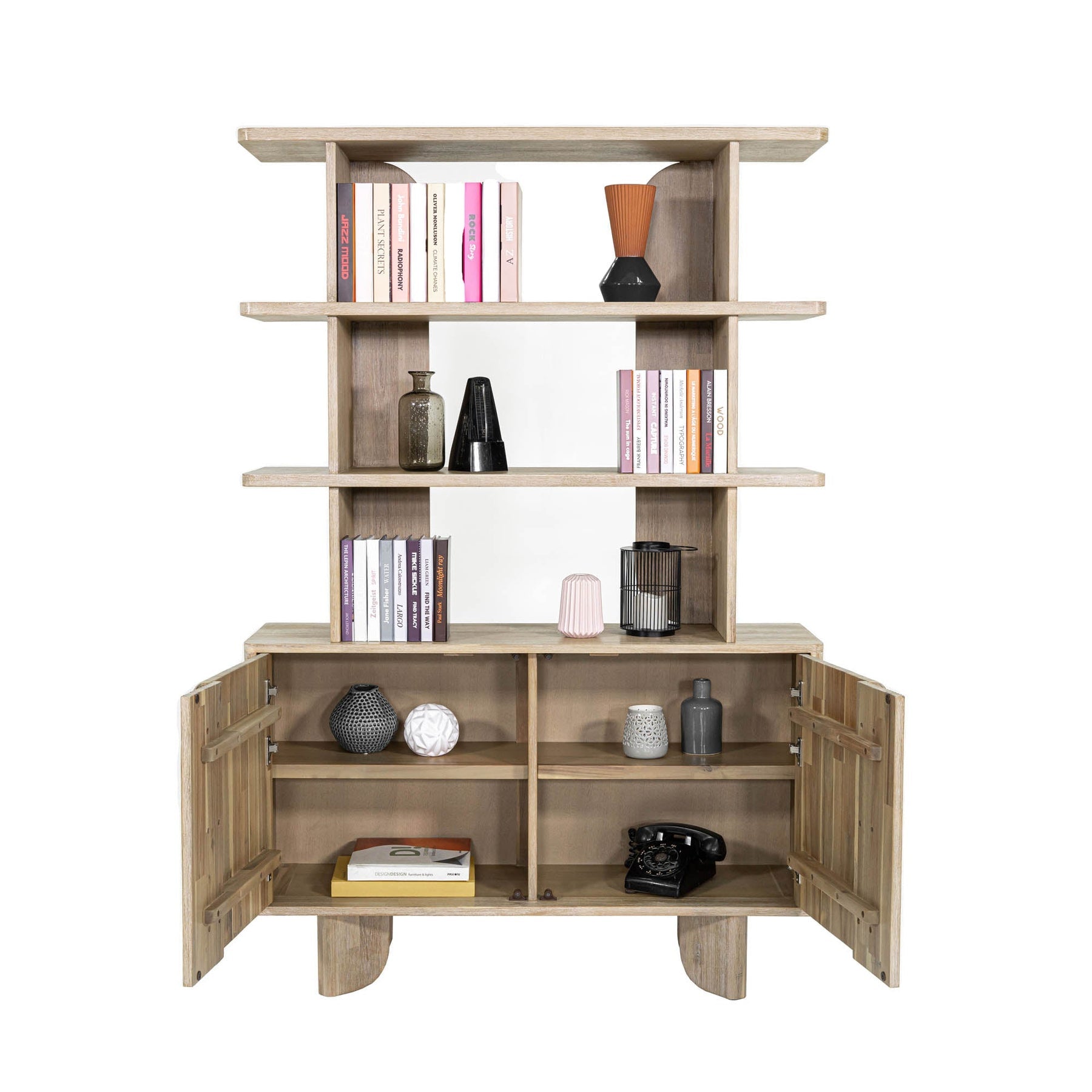 Haru Bookcase - wooden bookcases with multiple shelves for ample storage | Image 6 | InSTYLE Home & Rugs