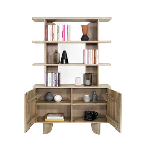 Haru Bookcase - wooden bookcases with multiple shelves for ample storage | Image 6 | InSTYLE Home & Rugs