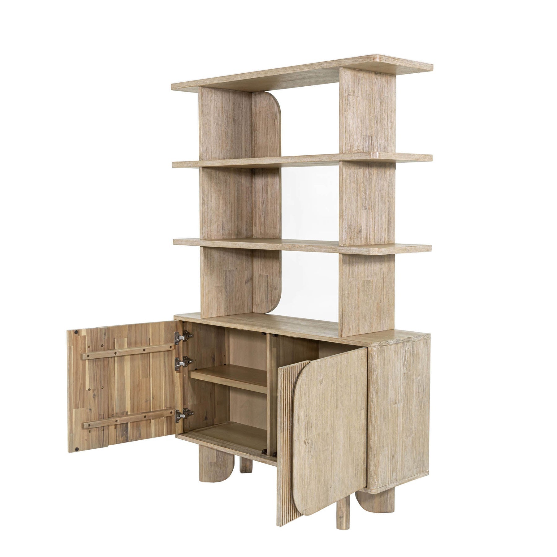 Haru Bookcase - wooden bookcases with multiple shelves for ample storage | Image 8 | InSTYLE Home & Rugs