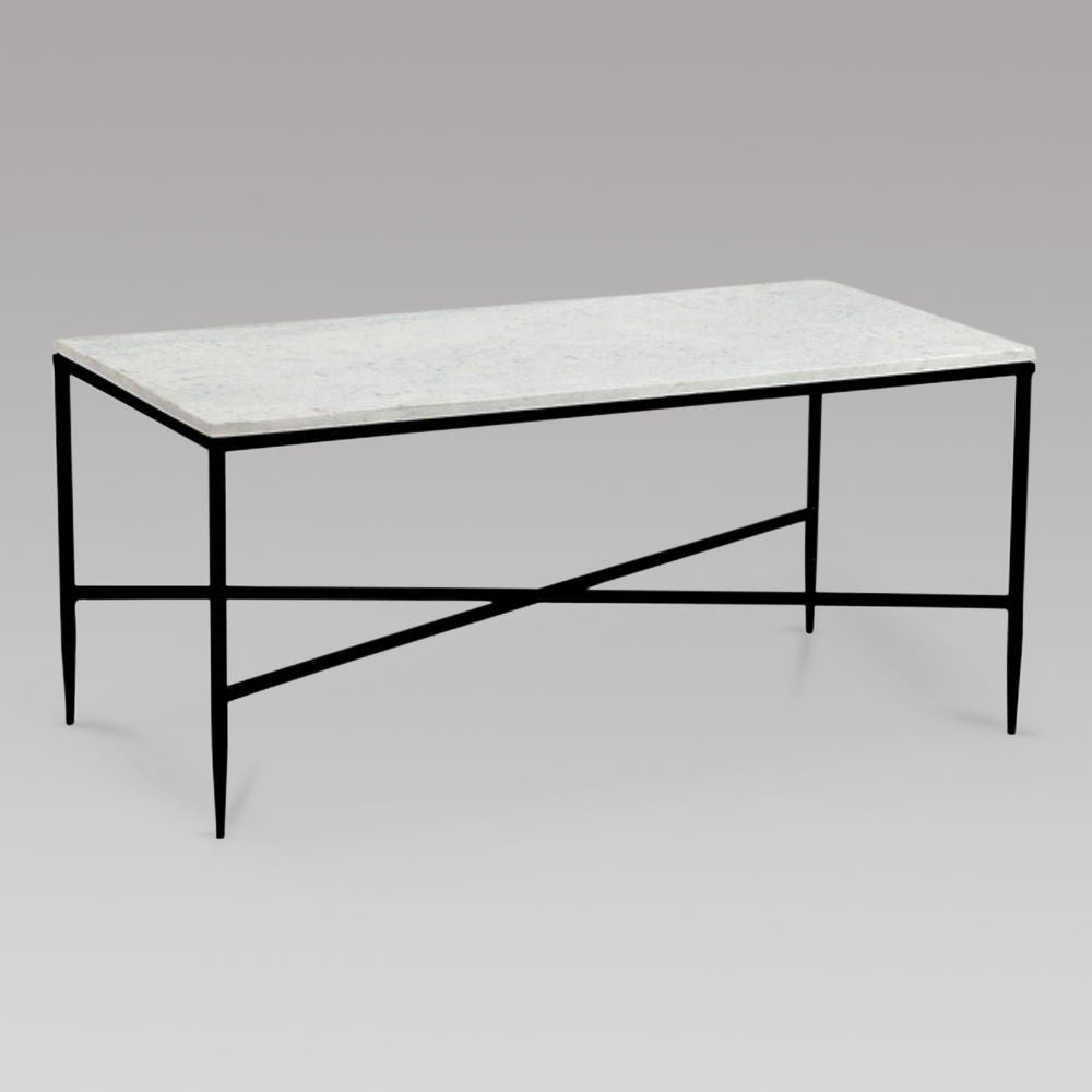 HERBERT Coffee Table Marble Top Black IRON Base - modern black coffee table | Image 1 | InSTYLE Home & Rugs