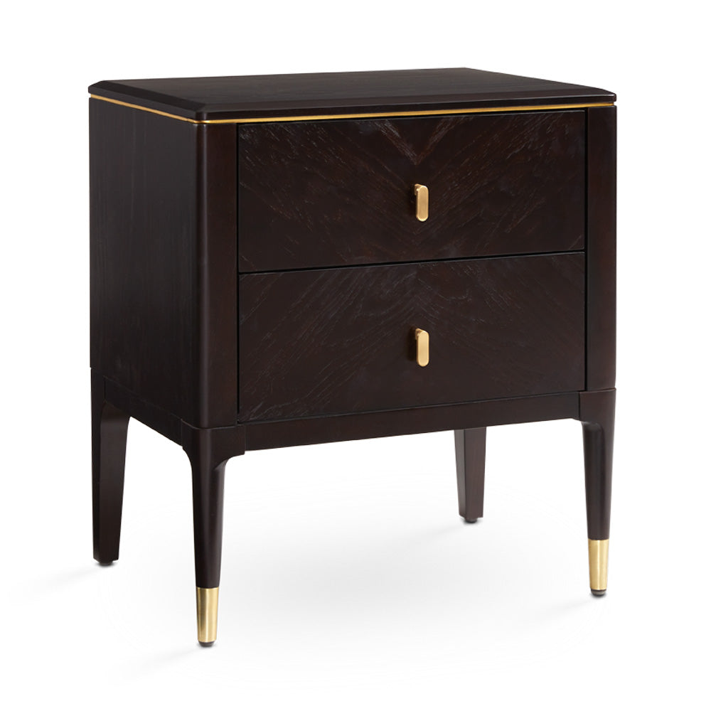 Colette Nightstand (gold Knob) - modern gold nightstand | Image 1 | InSTYLE Home & Rugs