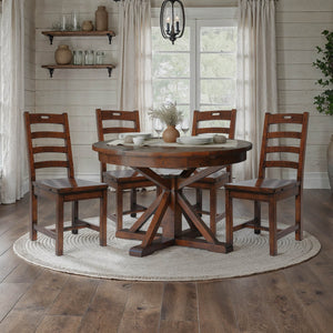 Irish Coast Round 47/63" Extension Dining Table - stylish chairs for any table | Image 2 | InSTYLE Home & Rugs