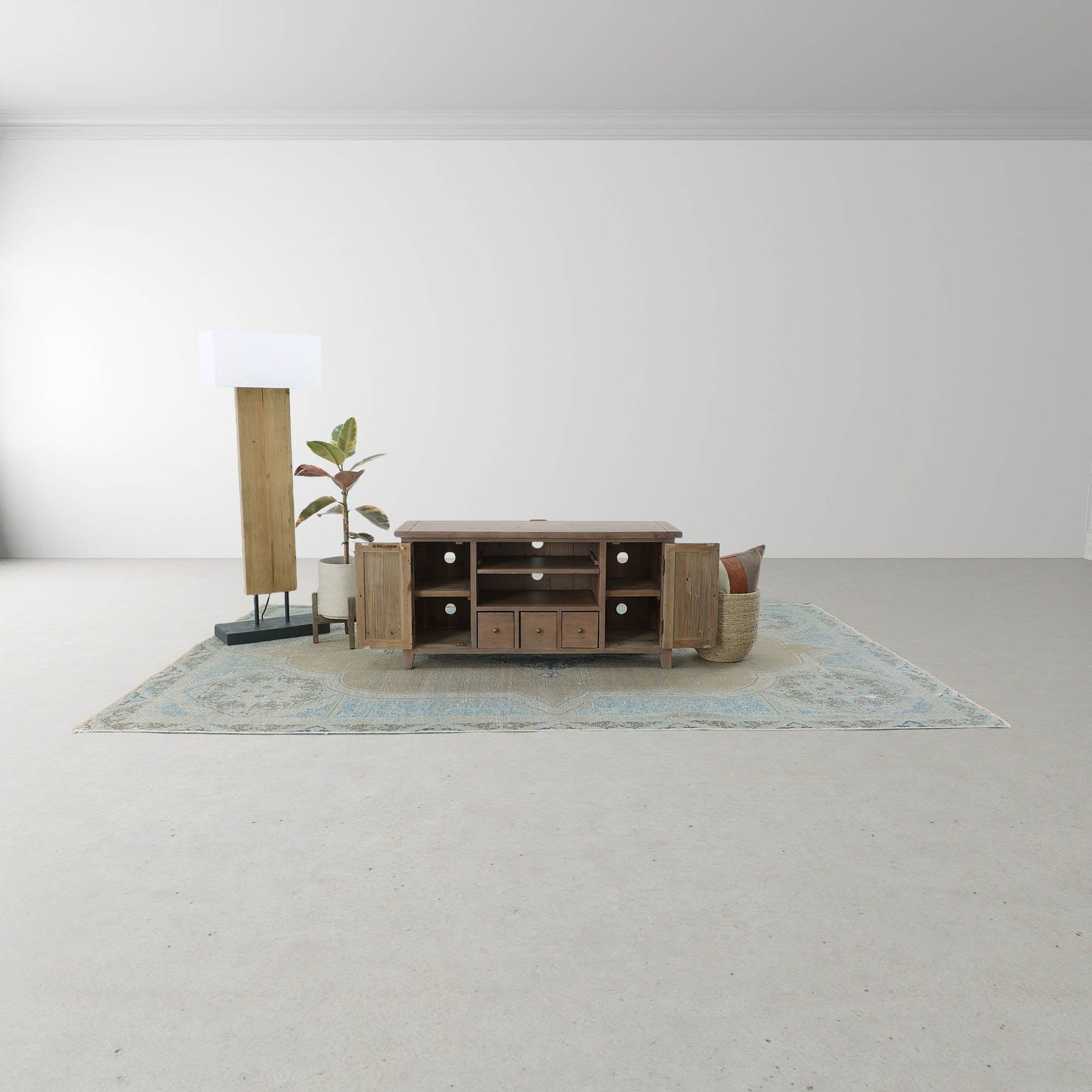 Irish Coast Small Media Unit - sleek media unit for organizing your entertainment setup | Image 6 | InSTYLE Home & Rugs