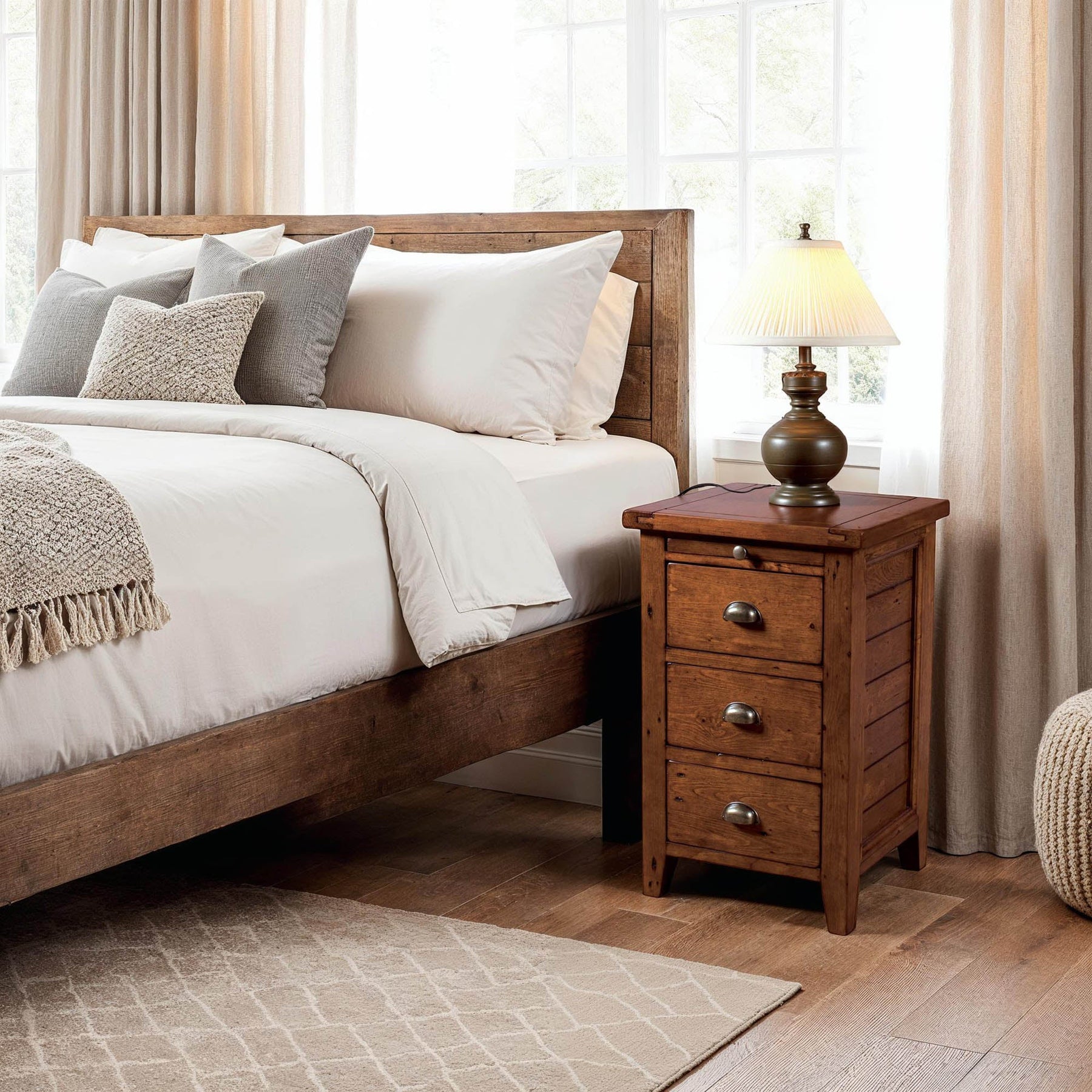 Irish Coast 3 Drw Nightstand - modern storage for your bedside | Image 2 | InSTYLE Home & Rugs