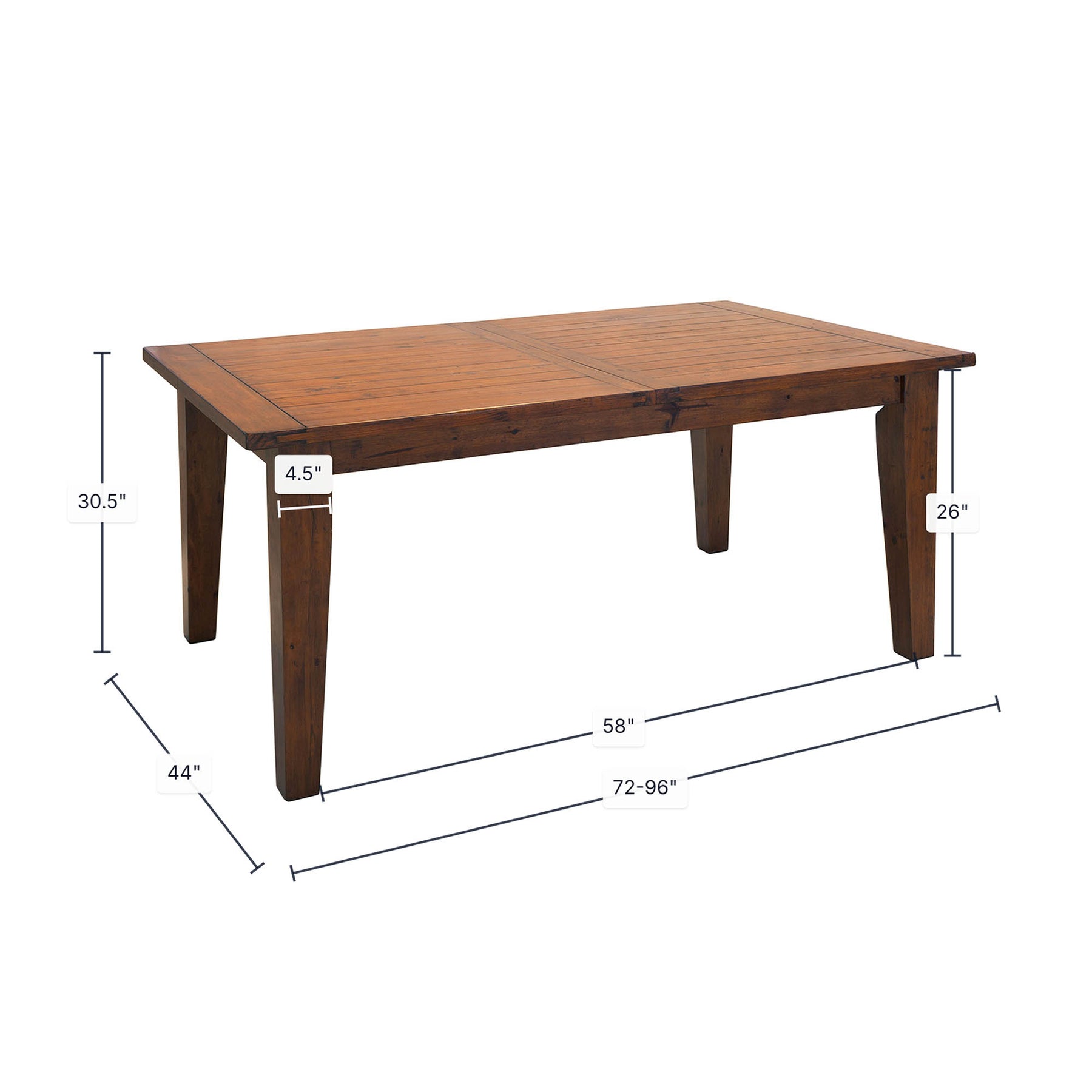 Irish Coast Large Extension Dining Table (72"/96") - elegant seating for dining areas | Image 3 | InSTYLE Home & Rugs