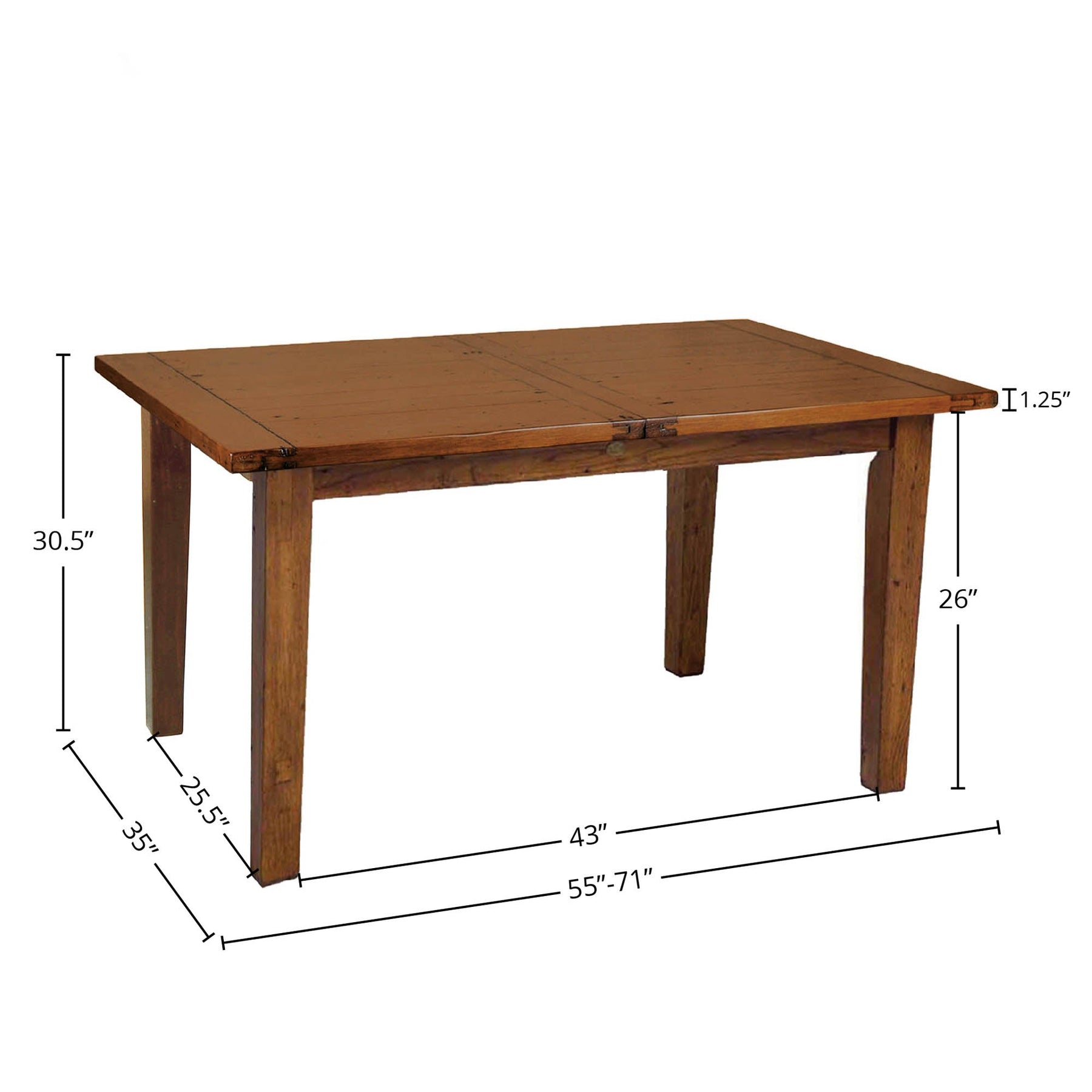 Irish Coast Regular Extension Dining Table (55"/71") - comfortable dining experience | Image 3 | InSTYLE Home & Rugs