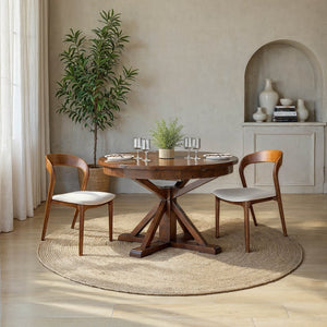 Irish Coast Round 47/63" Extension Dining Table - stylish chairs for any table | Image 6 | InSTYLE Home & Rugs