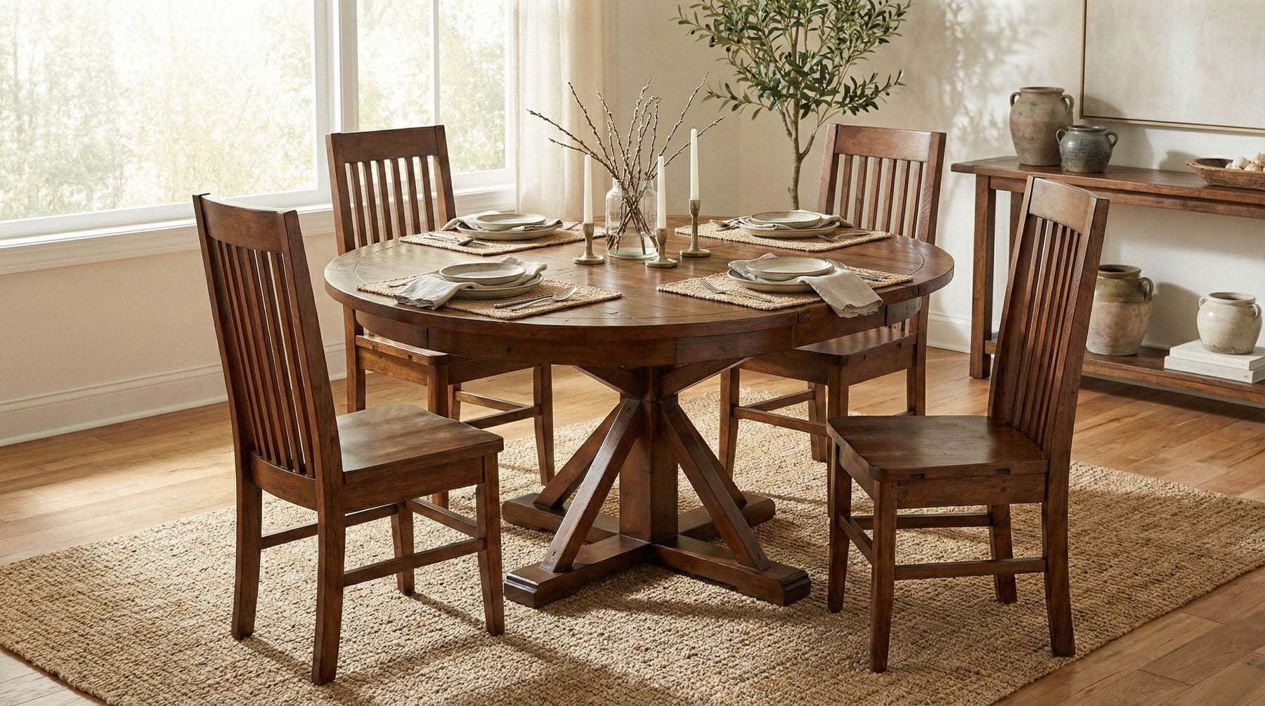 Irish Coast Round 47/63" Extension Dining Table - stylish chairs for any table | Image 8 | InSTYLE Home & Rugs