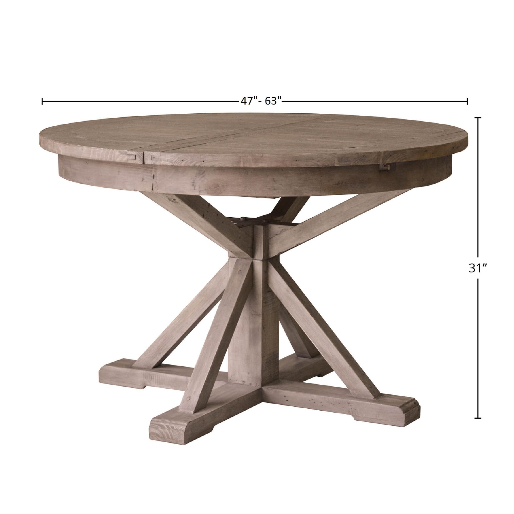 Irish Coast Round 47/63" Extension Dining Table - stylish chairs for any table | Image 3 | InSTYLE Home & Rugs