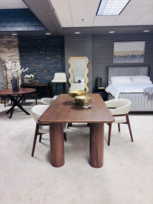 80" HARVEST Dining Table Walnut finish with Straight Legs - stylish dining tables for gatherings | Image 1 | InSTYLE Home & Rugs