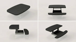Action Lift-Top Coffee Table — Black Convertible Coffee Table - black lift-top coffee table that converts to a work or dining surface | Image 6 | InSTYLE Home & Rugs