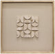 Wall Art White Block In Square Shadow Box 24.4X24.4