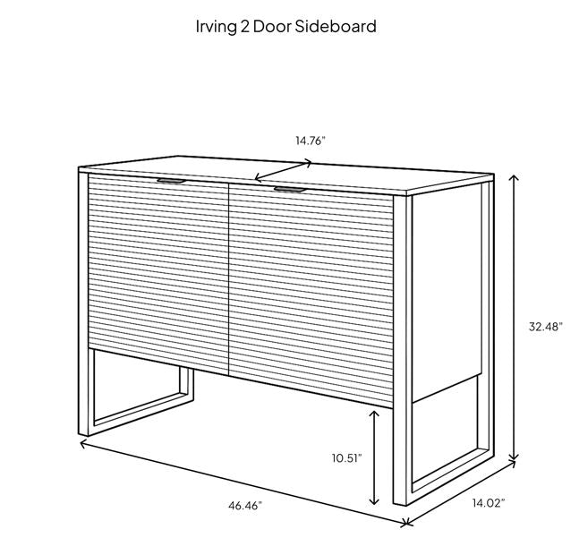 Irving 2 Door Sideboard - slim tables for entryways | Image 11 | InSTYLE Home & Rugs
